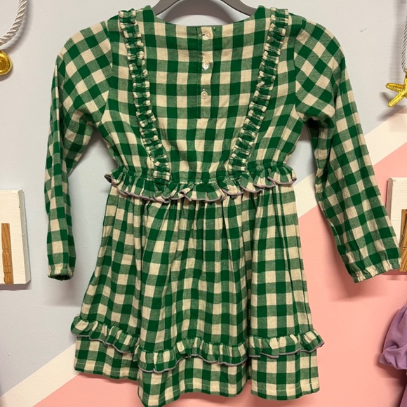 Hello Simone Kids Green Checkered Dress - Picture 4 of 4